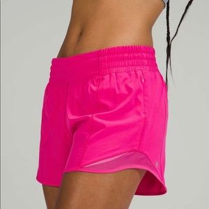 Sonic pink lululemon shorts 4 inches long